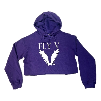 FLY V Times Crop Hoodie