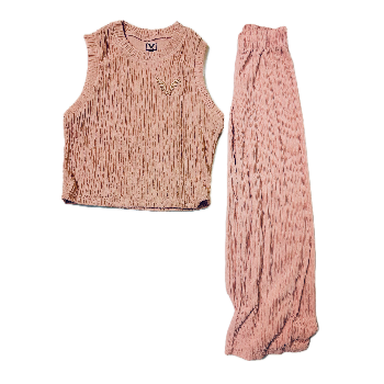 Wrinkled Crop Pants Set